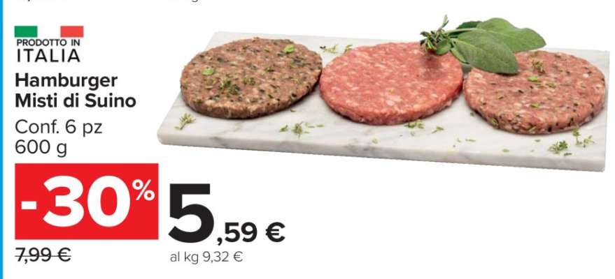 Hamburger Misti di Suino