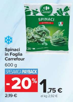 Spinaci in Foglia Carrefour