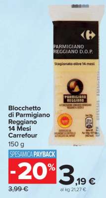 Blocchetto di Parmigiano Reggiano 14 Mesi Carrefour