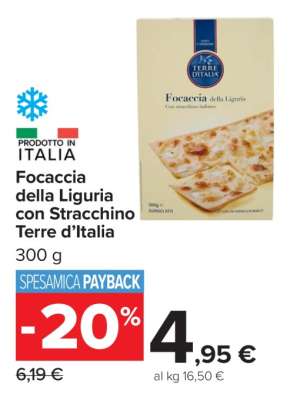 Focaccia della Liguria con Stracchino Terre d’Italia