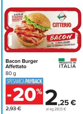 Bacon Burger Affettato