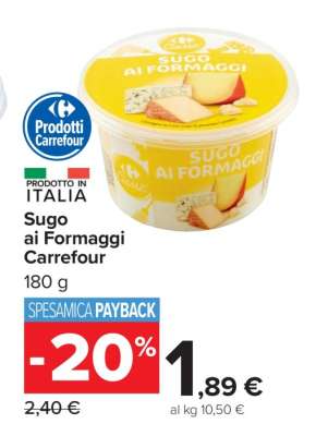 Sugo ai Formaggi Carrefour