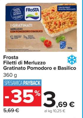 Frosta Filetti di Merluzzo Gratinato Pomodoro e Basilico