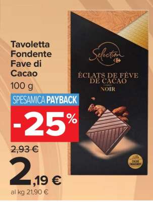 Tavoletta Fondente Fave di Cacao