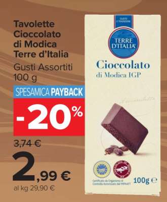 Tavolette Cioccolato di Modica Terre d'Italia