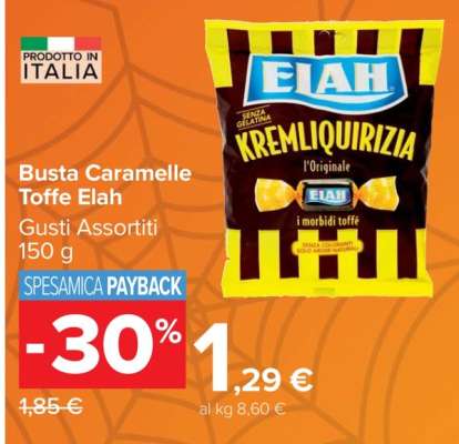 Busta Caramelle Toffe Elah