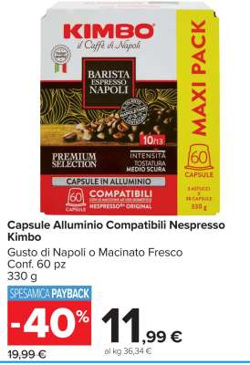 Capsule Alluminio Compatibili Nespresso Kimbo