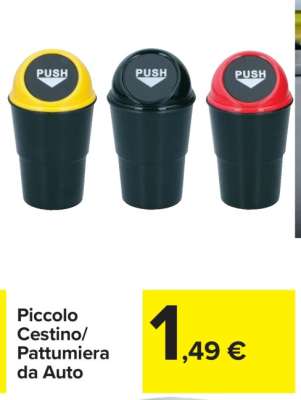 Piccolo Cestino/Pattumiera da Auto