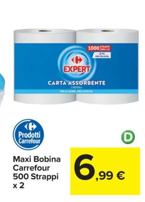 Maxi Bobina Carrefour 500 Strappi x 2