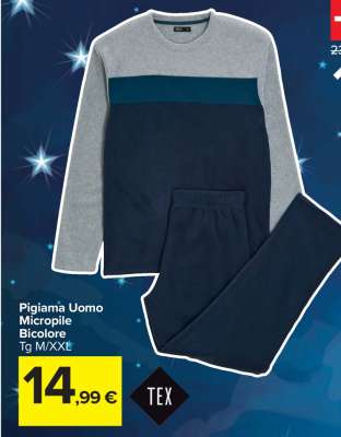 Pigiama Uomo Micropile Bicolore