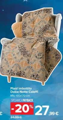 Plaid imbottito Dolce Notte Caleffi