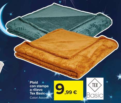 Plaid con stampa a rilievo