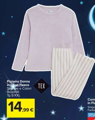 Pigiama Donna in Coral Fleece