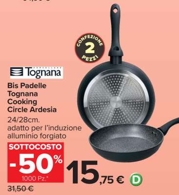 Bis Padelle Tognana Cooking Circle Ardesia