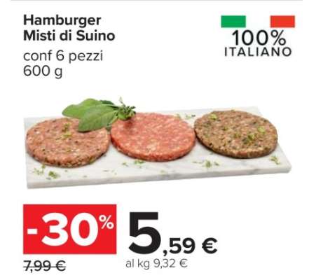 Hamburger Misti di Suino