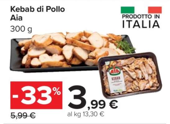 Kebab di pollo Aia