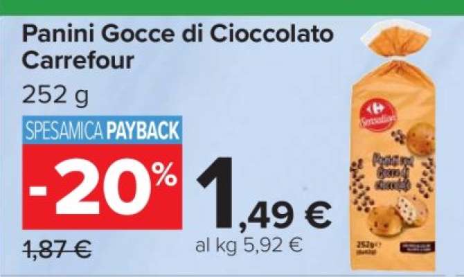 Panini Gocce di Cioccolato Carrefour