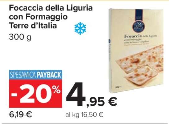 Focaccia della Liguria con Formaggio Terre d'Italia
