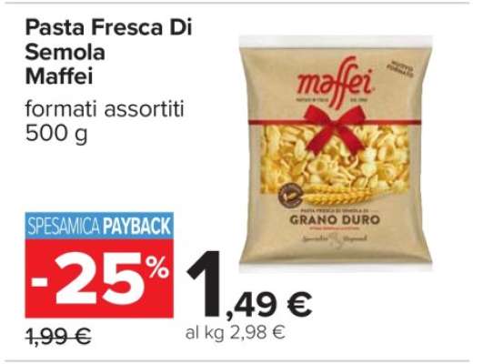 Pasta Fresca di Semola Maffei