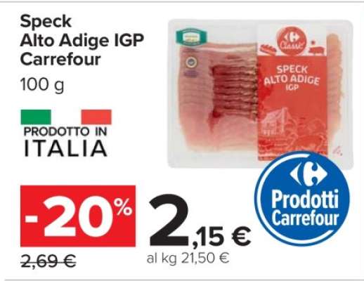 Speck Alto Adige IGP Carrefour