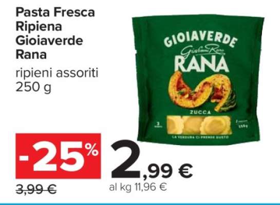 Pasta fresca ripiena Gioiaverde Rana