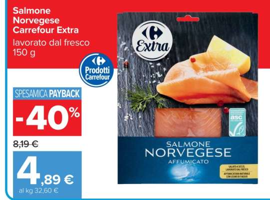 Salmone Norvegese Carrefour Extra