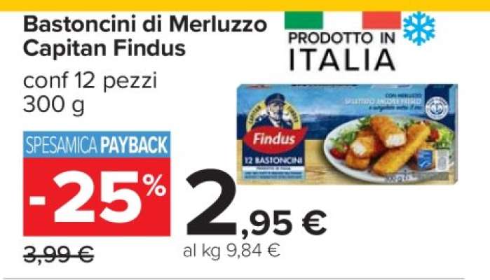 Bastoncini di Merluzzo Capitan Findus