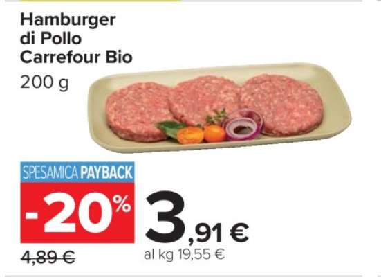 Hamburger di Pollo Carrefour BIO