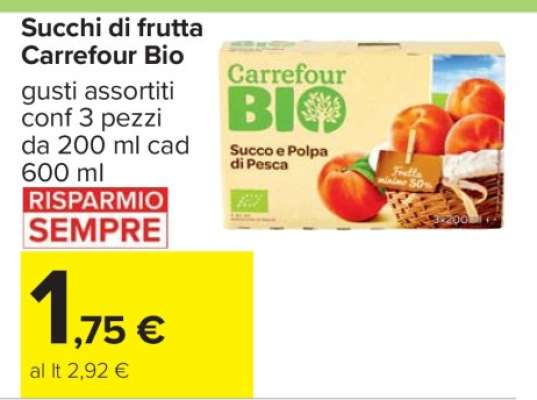 Succhi di frutta Carrefour Bio
