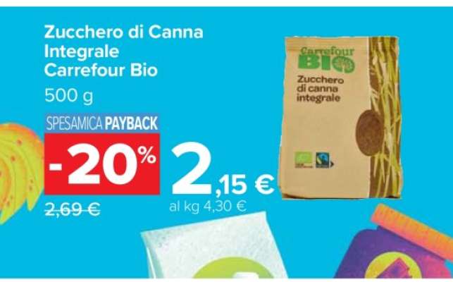 Zucchero di Canna Integrale Carrefour Bio