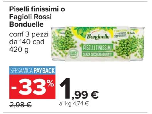 Piselli finissimi o Fagioli Rossi Bonduelle
