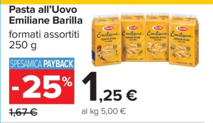 PASTA ALL'UOVO EMILIANE BARILLA