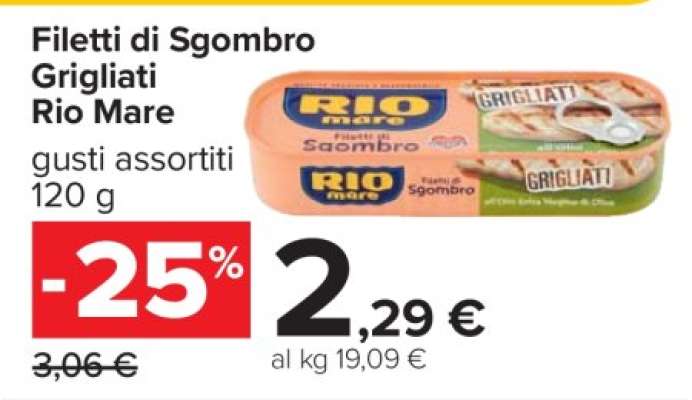 FILETTI DI SGOMBRO GRIGLIATI RIO MARE