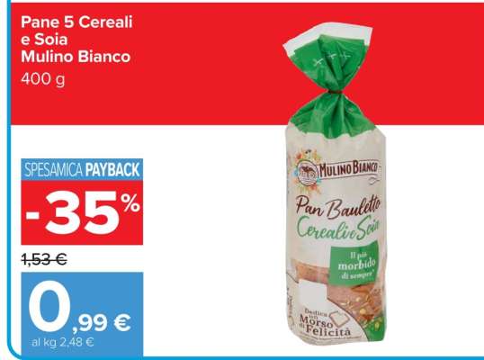 Pane 5 Cereali e Soia Mulino Bianco