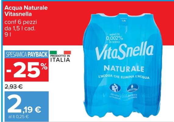 ACQUA NATURALE VITASNELLA