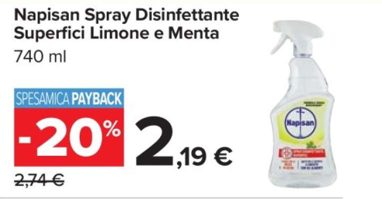 Napisan Spray Disinfettante Superfici Limone e Menta