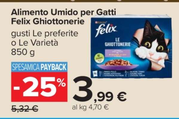 Alimento Umido per Gatti Felix Ghiottonerie