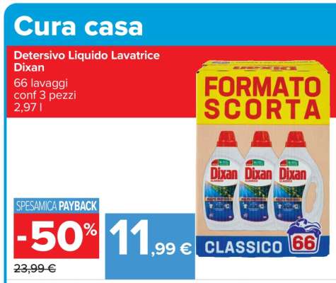 Detersivo Liquido Lavatrice Dixan