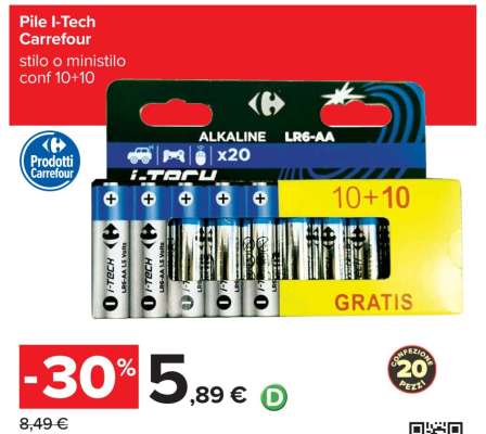 Pile I-Tech Carrefour
