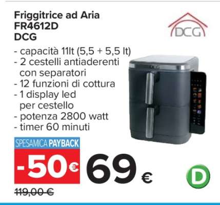 Friggitrice ad Aria FR4612D DCG