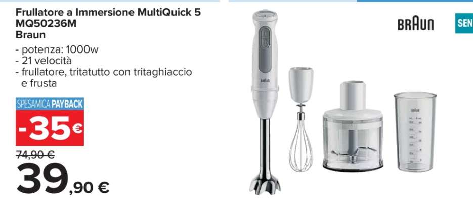 Frullatore a Immersione MultiQuick 5 MQ50236M