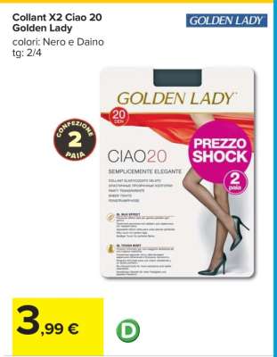 Collant X2 Ciao 20 Golden Lady