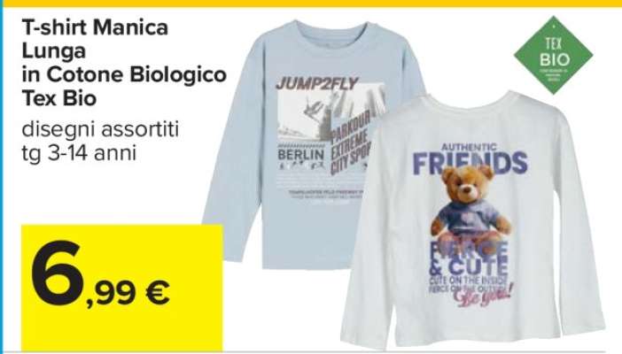 T-shirt Manica Lunga in Cotone Biologico Tex Bio