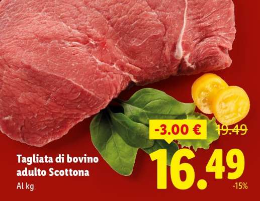 Tagliata Di Bovino Adulto Scottona