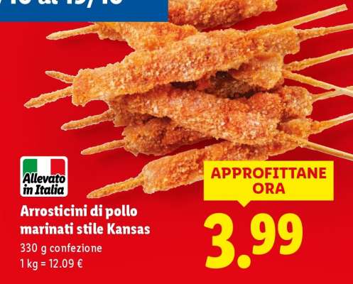 Arrosticini di pollo marinati stile Kansas