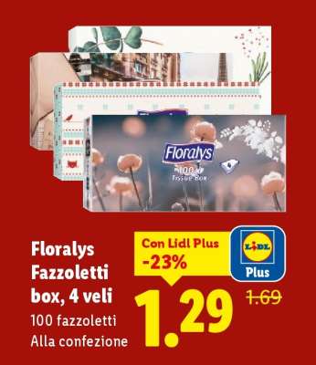 Floralys Fazzoletti box 4 veli
