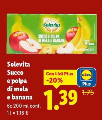 Solevita Succo e polpa di mela e banana