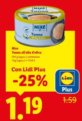 Nixe Tonno all'olio d'oliva