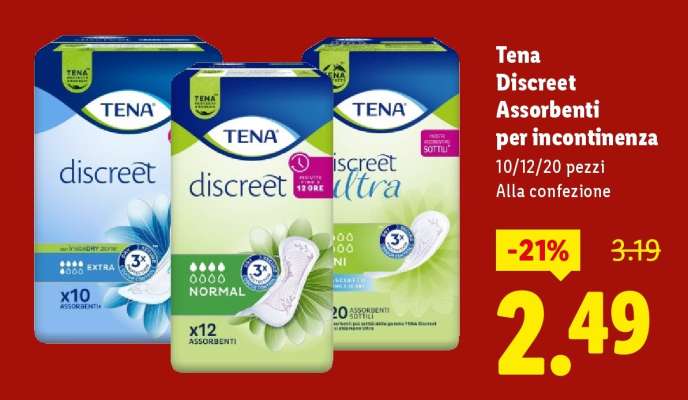 Tena Discreet Assorbenti per incontinenza