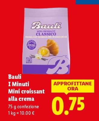 Bauli I Minuti Mini croissant alla crema